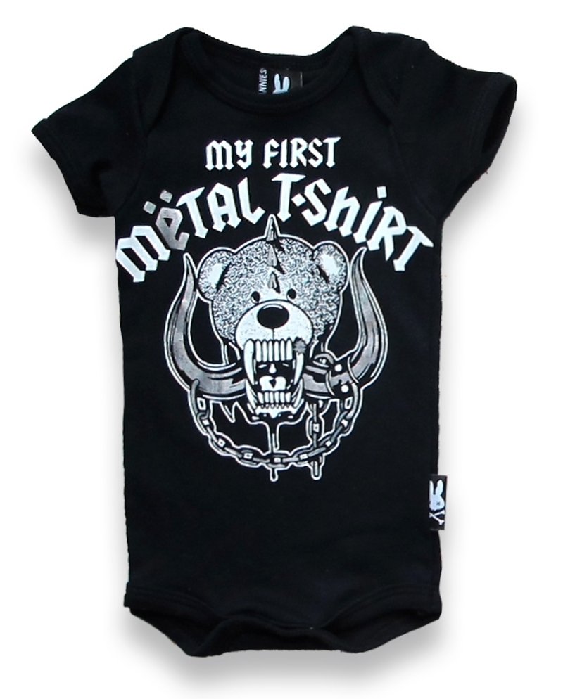 My first piece of rock T-shirt MY FIRST METAL SHIRT - baby clothing bag fart