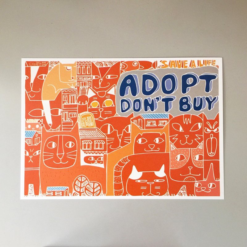Postcard adoption instead of buying