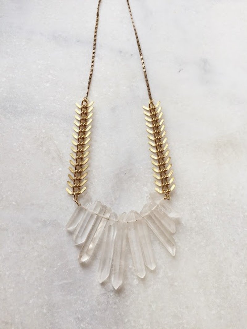 Fyntage-Revival white crystal necklace