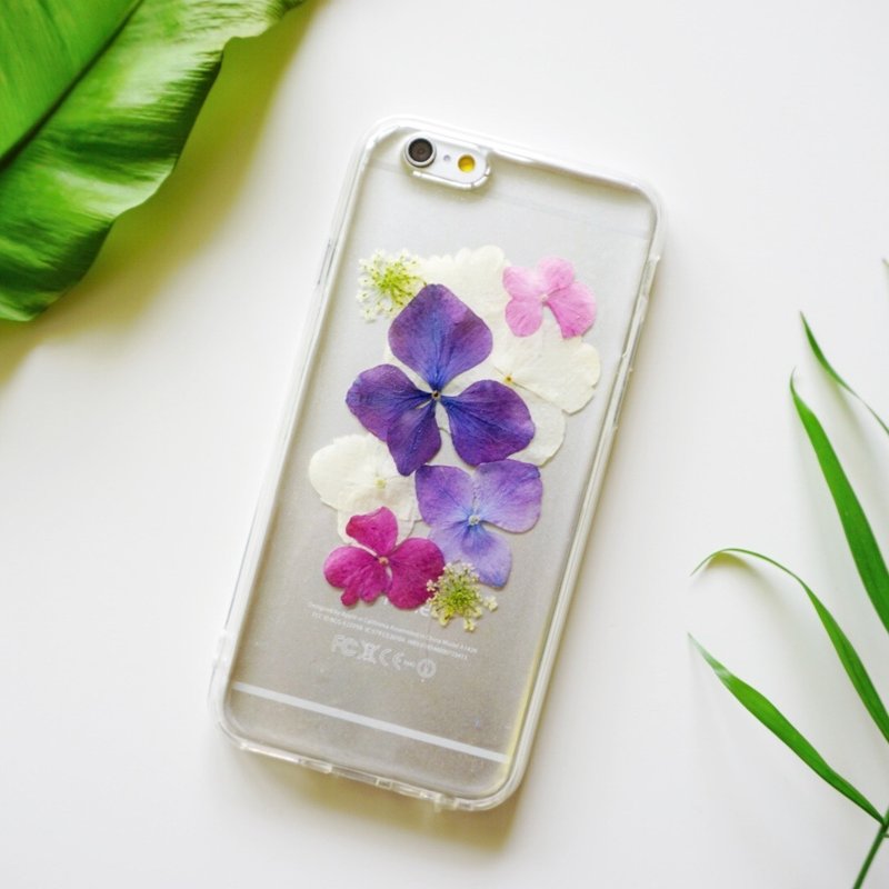 Pressed Flowers Phone Cases - Colourful Hydrangea Collection for iphone 5/5s/SE/6/6s/6 plus/6s plus/7/7plus/Samsung S4/S5/S6/S6Edge/S7/S7Edge/Note3/Note4/Note5