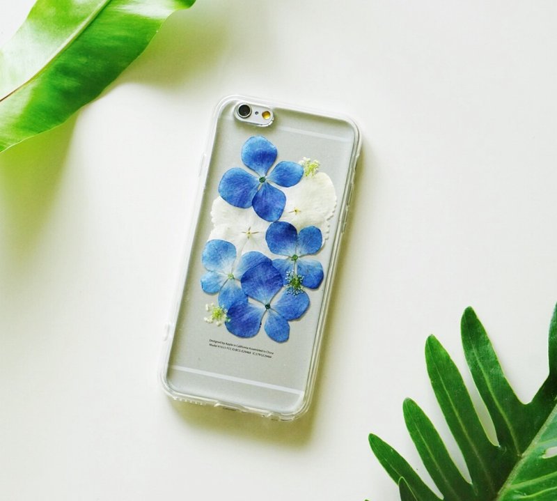 藍繡球系列// 植物標本 押花手機殼 iphone 5/5s/SE/6/6s/6 plus/6s plus/7/7plus/Samsung S4/S5/S6/S6Edge/S7/S7Edge/Note3/Note4/Note5