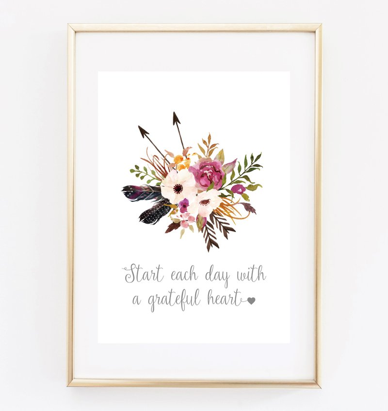 grateful heart can be customized Hanging Poster