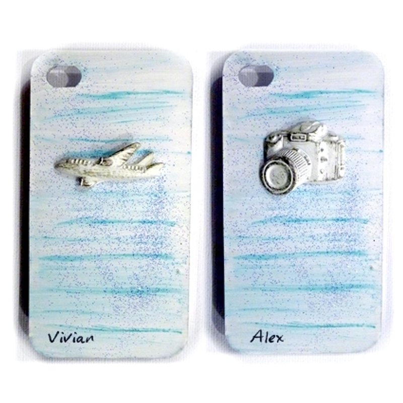 Hands of the camera & Sky Aircraft (original painting phone shell)