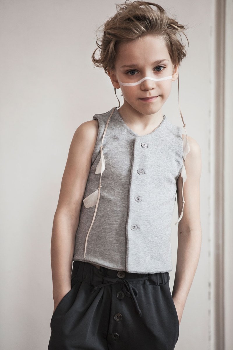 2014 spring and summer kids on the moon limited gray vest / go vest