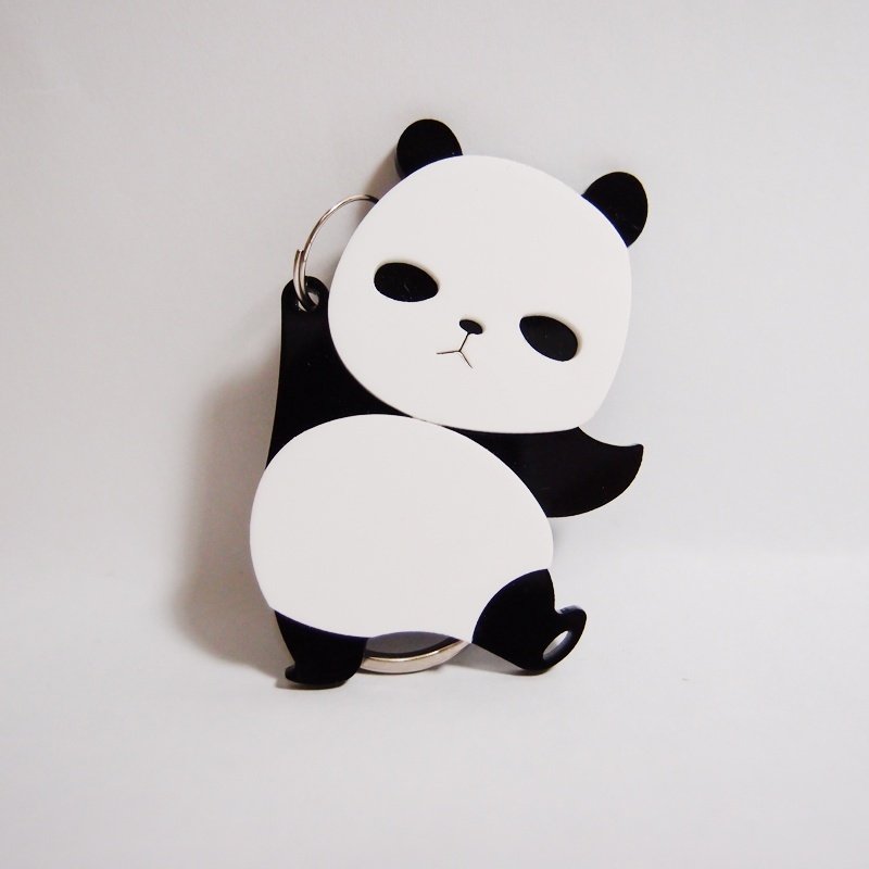 I Love Zoo - Panda Key Acrylic Keyring - Single Sided