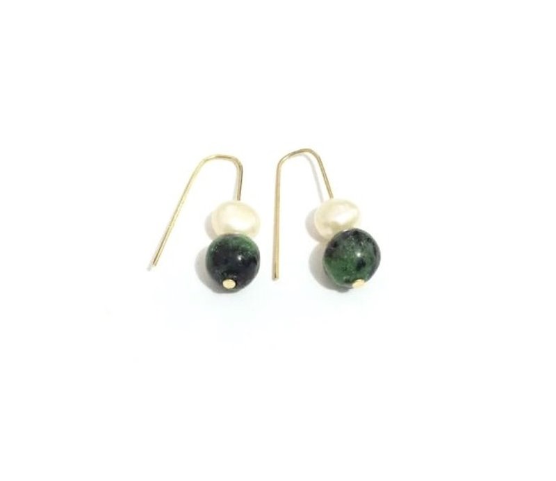 Trendy & Chic Ruby Zoisite Earrings