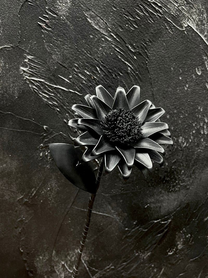 Black Leather Sunflower