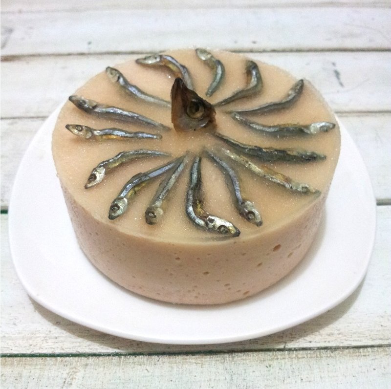 Oil-free and milk-free formula【Three fish】Cat Mousse Birthday cake -4吋