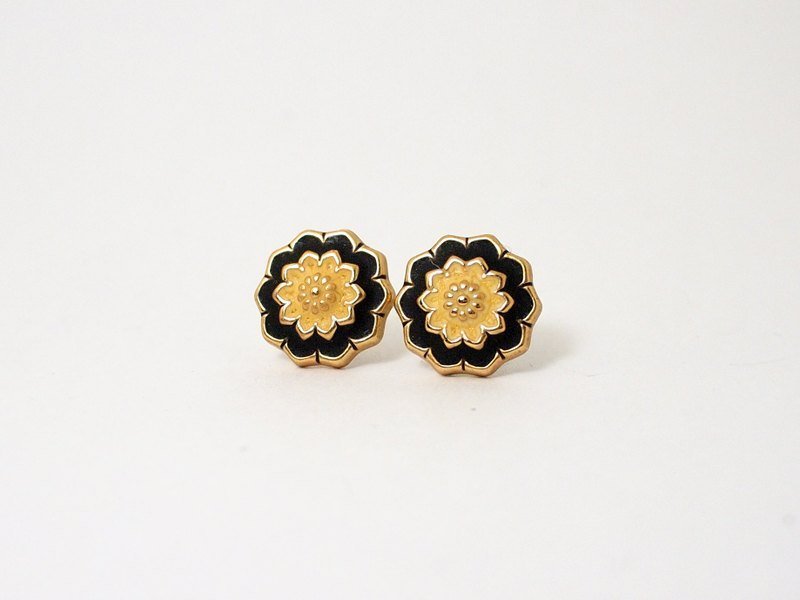 Circle dot Pu Gongying retro stainless steel ear ear earrings earrings 114