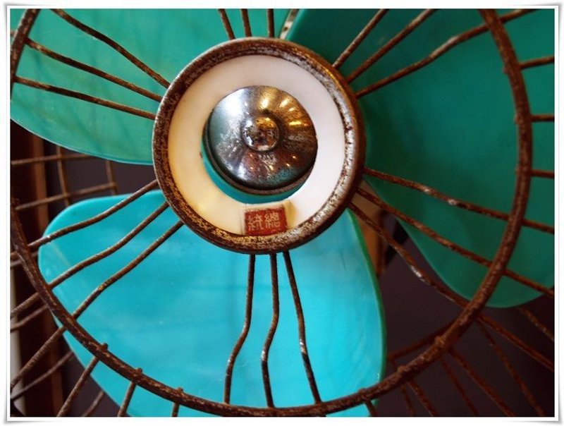 Vintage。台灣老貨。復古藍綠色扇葉老風扇(免運) - 其他 - 其他材質 藍色