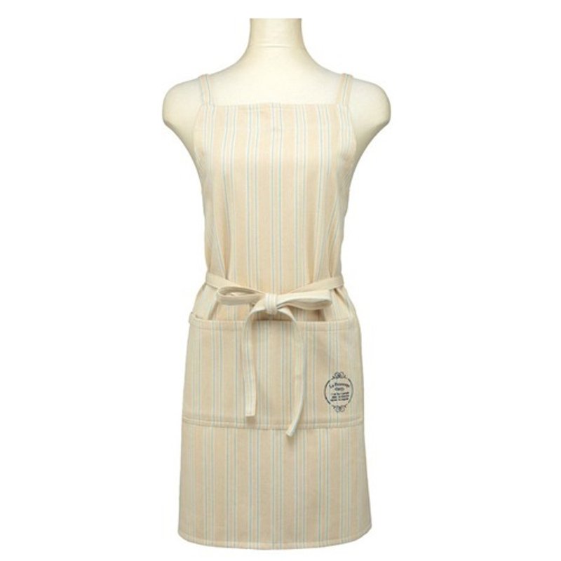 Church Macaron beige striped fabric aprons