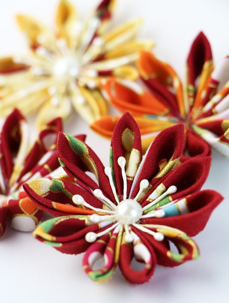 Japanese style floral headdress / hairpin / brooch hairpin children cosplay boutique brooch birthday gift Valentine's Day gift