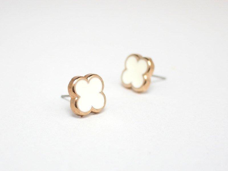 Circle dot small white stainless steel earrings earrings earrings 0003