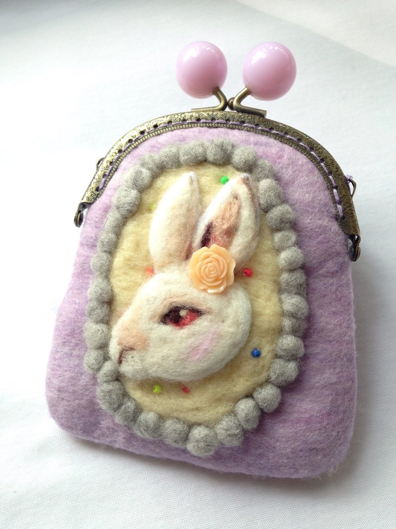 Rabbit wool felt mouth gold package