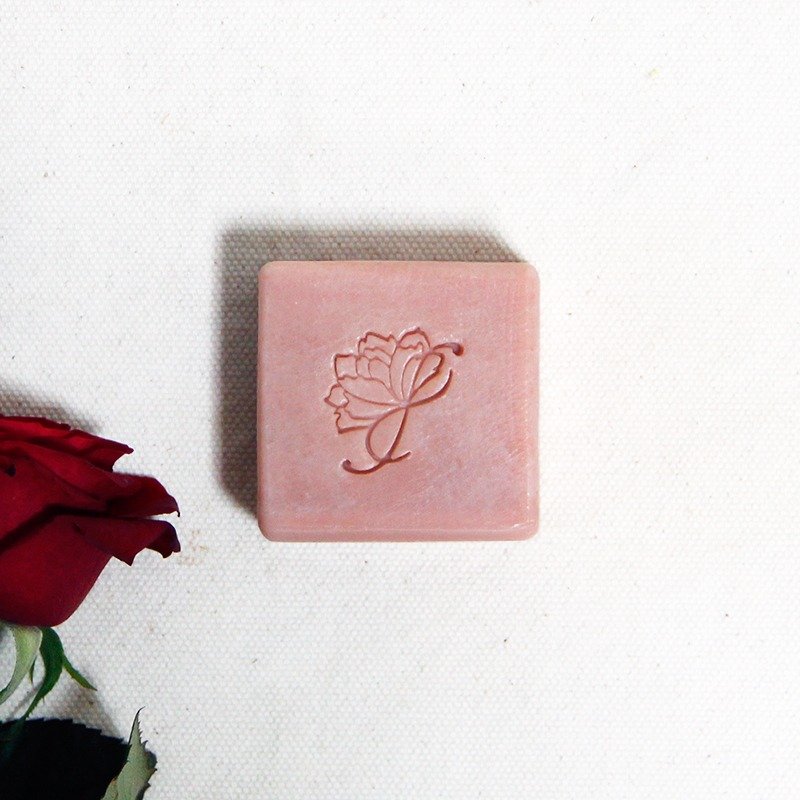 橙花玫瑰皂|乾燥肌、全膚質適用  有機玫瑰純露 - 肥皂/手工皂 - 植物.花 紅色