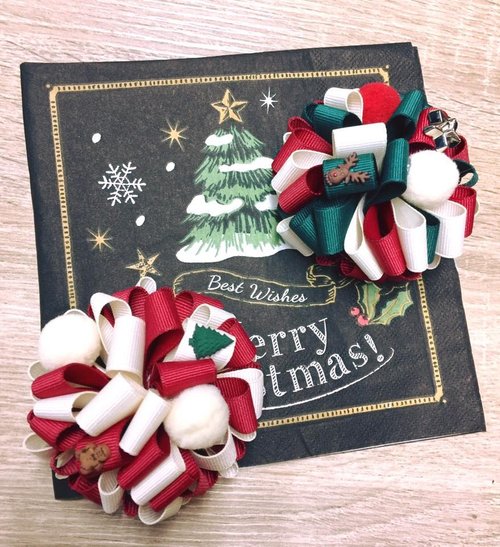 Christmas flower ball clip