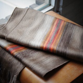 South American handmade alpaca scarf colorful lines