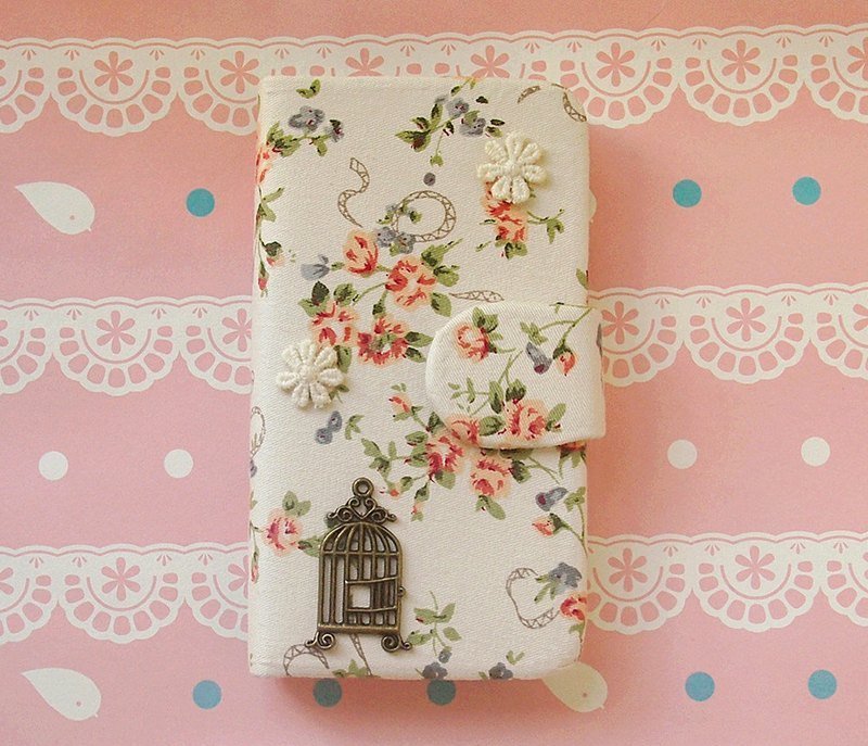 Pastoral style fabric flowers phone shell mobile phone sets protective sleeve Apple Apple iPhone 6 plus 5s 5 4s 4 HTC One 2 a9 mini M8 M9 M7 M4