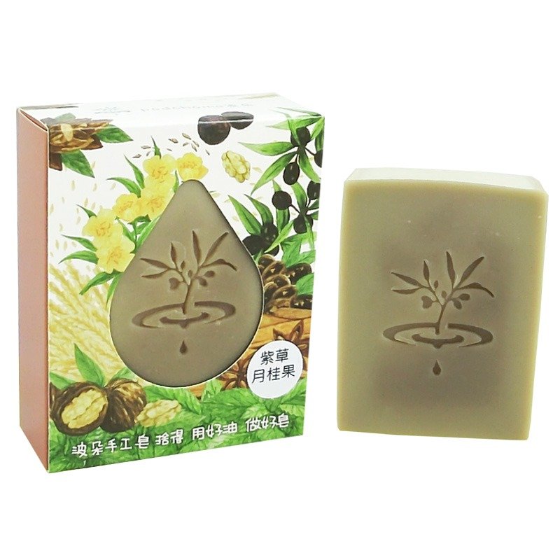 【PoDo波朵】紫草月桂果修護手工皂- 單入禮盒組(頭皮保養全身皂)