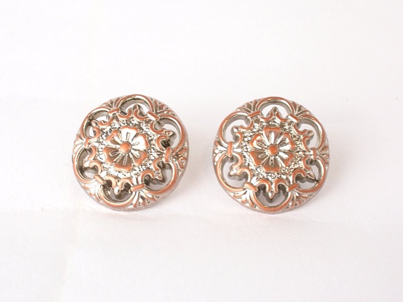 Circle dot Silver Snow Earrings 0100
