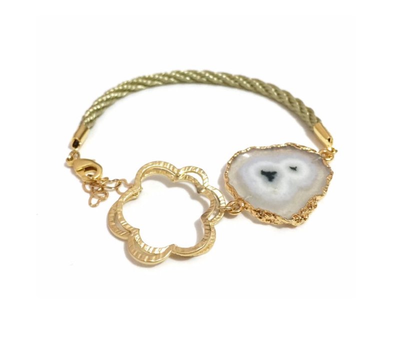 Gold Plated Solar Quartz Bracelet