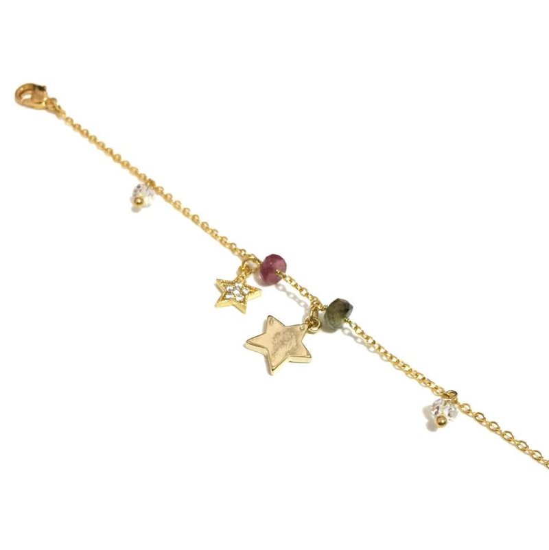 Little Tourmaline with Star Charm Bracelet