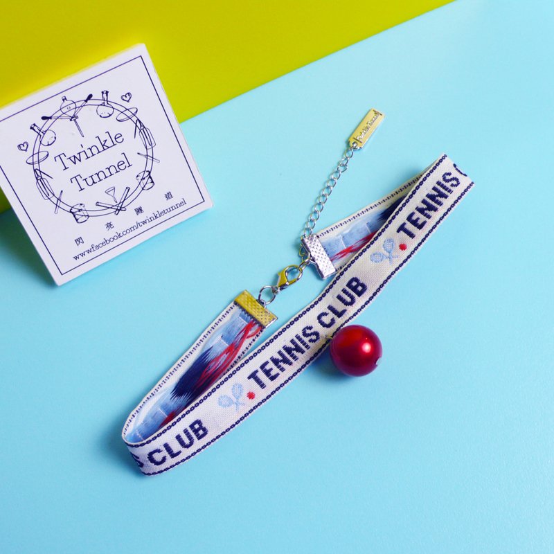 ENNIS CLUB CHOCKER tennis club posted neck necklace