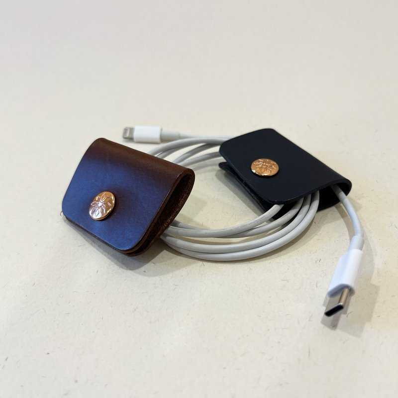 Reader 皮革集線器  雪花系列 /電線收納/植鞣革【 一組2個 】 - 捲線器/電線收納 - 真皮 多色