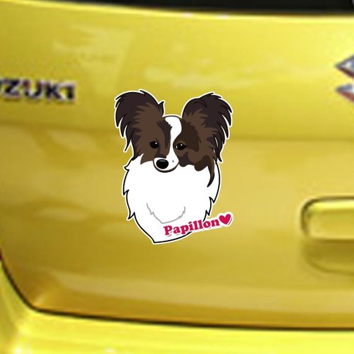papillon蝴蝶犬车贴