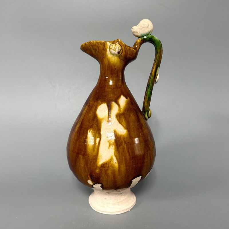 唐三彩獸柄壺 - 擺飾/家飾品 - 陶 卡其色