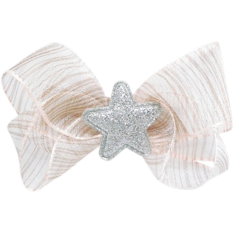 Cutie Bella Star Organza Bow Hair Clips All Inclusive Cloth Handmade Hair Accessories Caramel