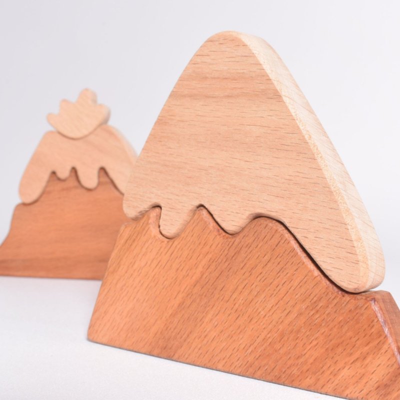 Wooden Toy Mountain Figures, Children's Birthday Gift, Montessori Toy - 寶寶/兒童玩具/玩偶 - 木頭 咖啡色