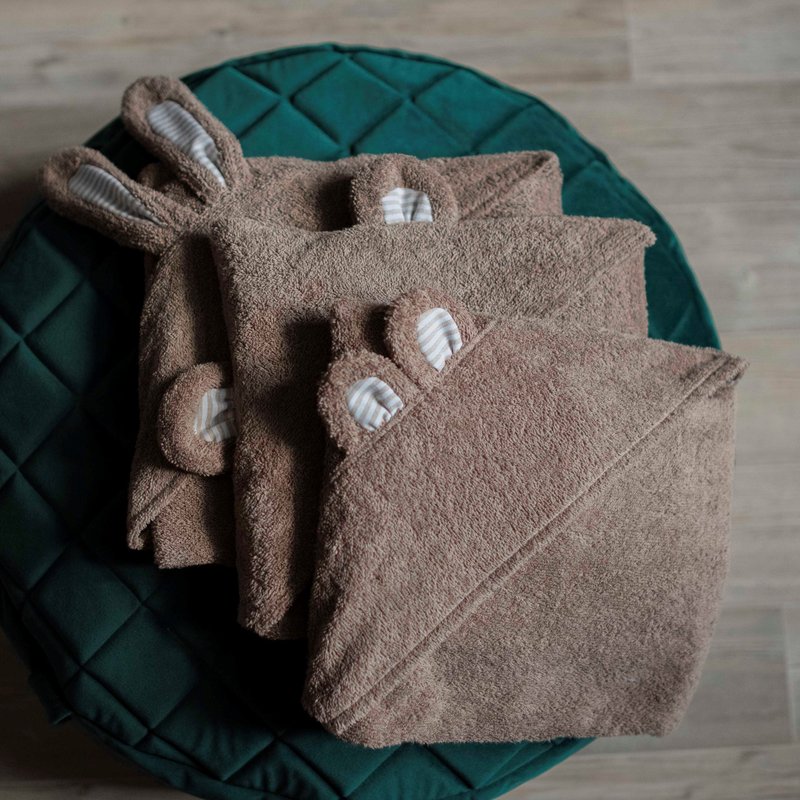 Hooded Towel with Ears for Baby or Toddler Newborn Towel with ears