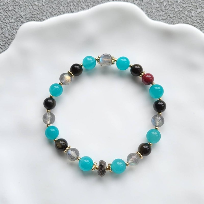 九紫離火內斂版/招財/貴人/桃花/旺運/開運手鍊(客製化) - 手鍊/手環 - 水晶