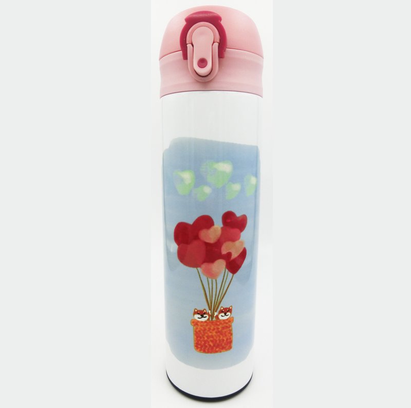 Dog on Hot Air Balloon Vacuum Water Bottle