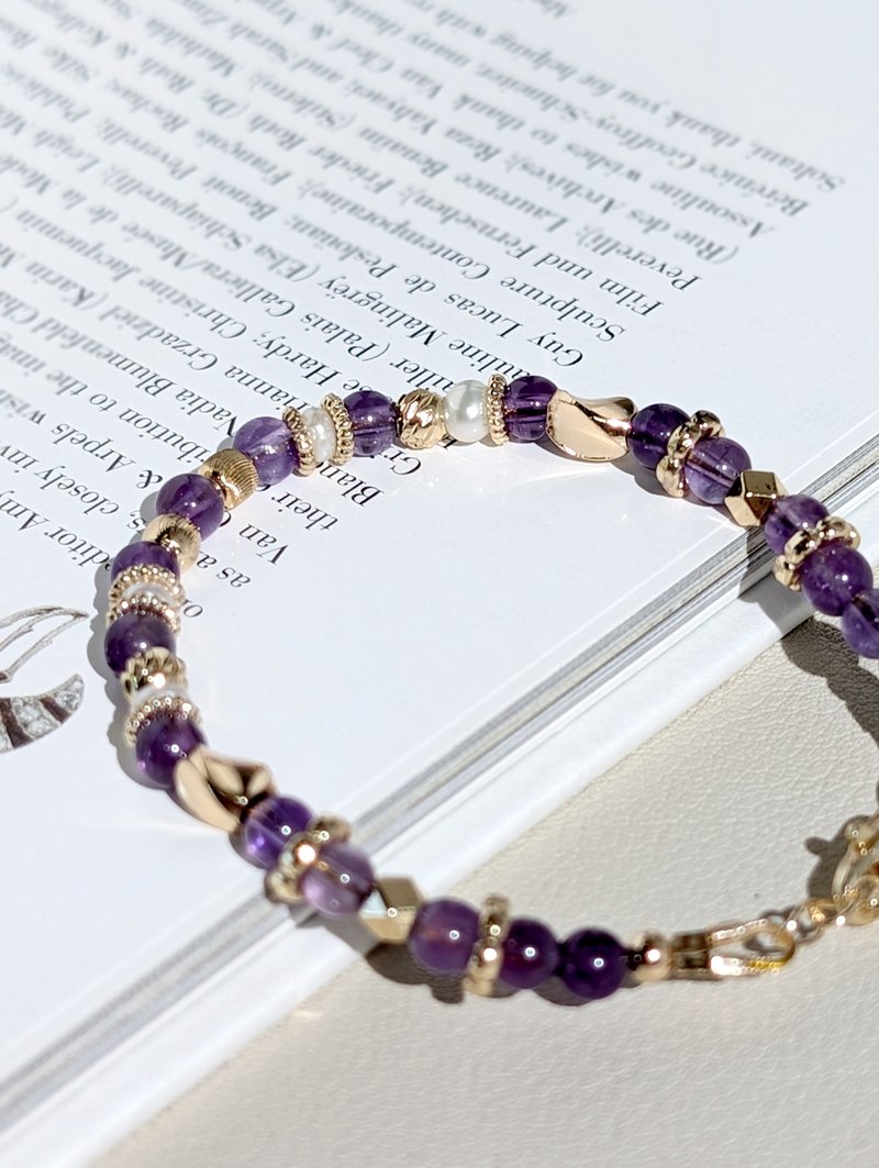 紫夢低語紫水晶手鍊 - 手鍊/手環 - 半寶石 黃色