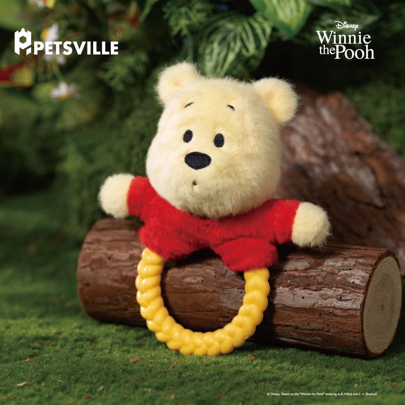 【PETSVILLE&迪士尼】小熊維尼寵物發聲玩具   寵物 寵物用品 - 貓/狗玩具 - 聚酯纖維 多色