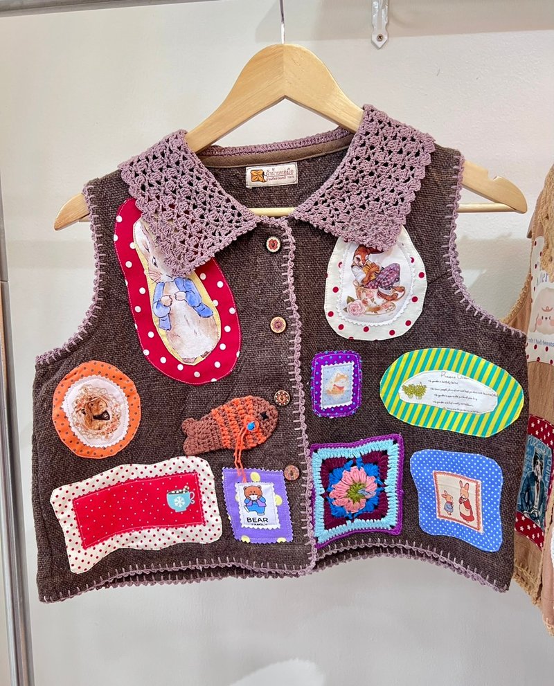 【Size L】 復古故事書 Pathwork 短上衣 - 女上衣/長袖上衣 - 棉.麻 多色