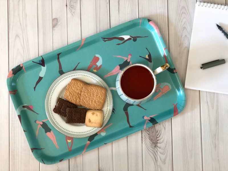 aLoveSupreme 長型美耐皿防水防油萬用置物餐盤_湖水綠敞徉海洋中 - 盤子/餐盤/盤架 - 其他材質