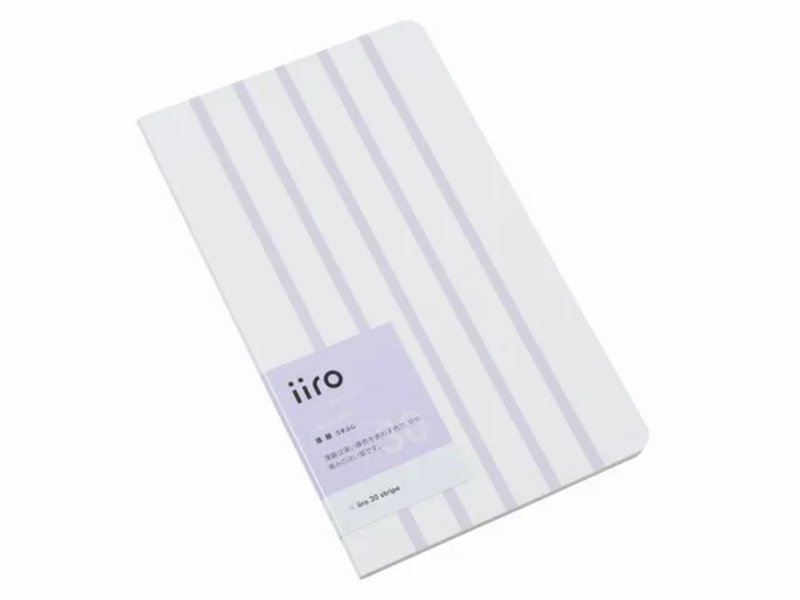 神戶派計畫 iiro 30 條紋 (薄藤) - 筆記本/手帳 - 紙 紫色
