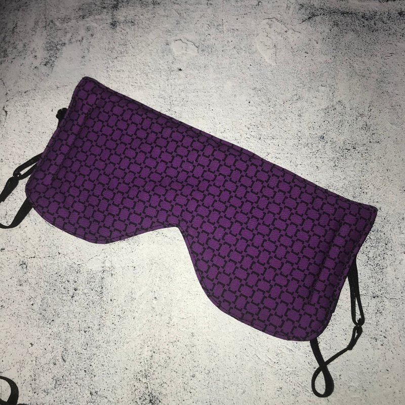 Sienna蠶絲內裡舒眠慕斯眼罩 - 眼罩 - 棉.麻 藍色