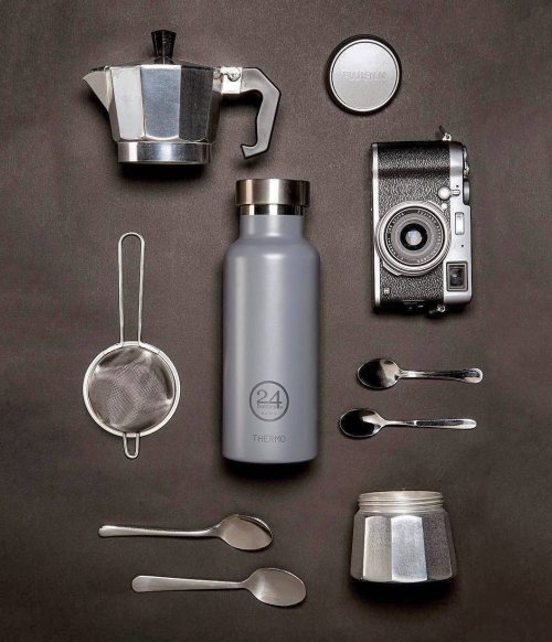 Defective product [THERMO Hot and Cold Insulation Series] Elegant Gray- Stainless Steel Bottle 500ml