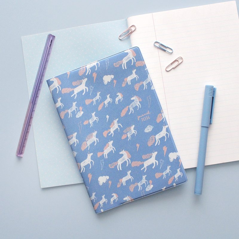 MATOKA ダイアリー 2026年版 1月始まり B6マンスリー Unicorn Parade Zenith Blue - 筆記本/手帳 - 紙