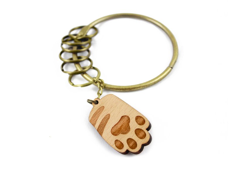 Healing palm cat / cat / retro key ring / gift / customized