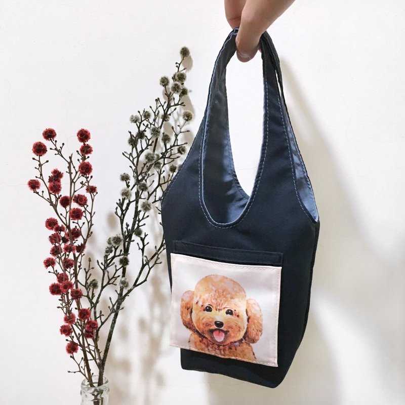 Double-sided water-repellent drink cup bag - VIP dog (optional color)