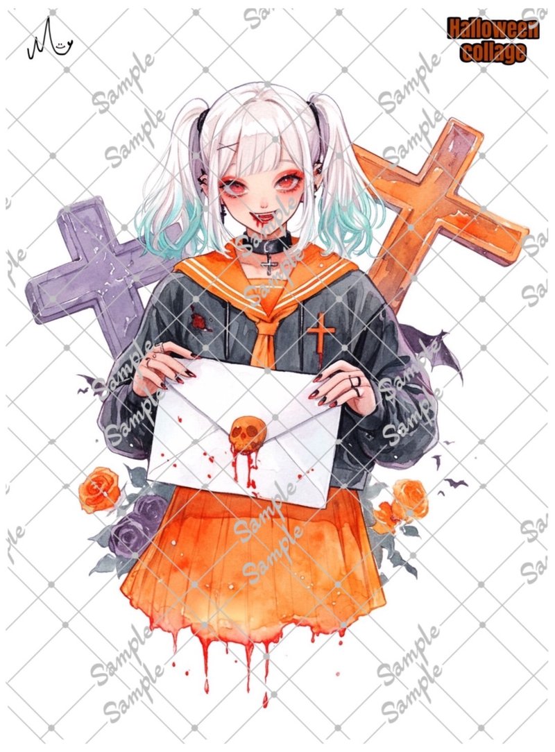 オリジナルステッカーHalloweenシリーズ期間限定10月10日-11月10日まで - 貼紙 - 紙