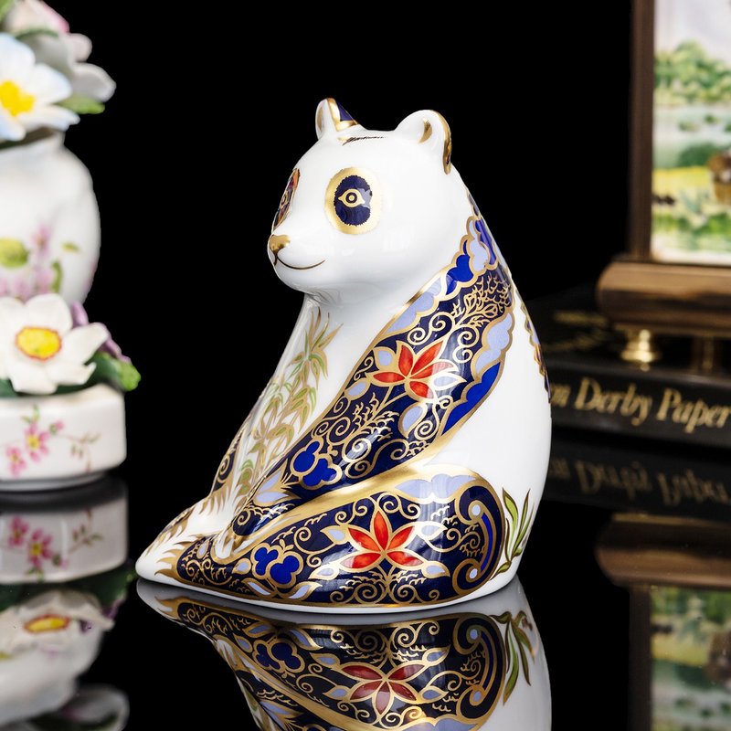 英國製Royal Crown Derby 1998熊貓骨瓷伊萬里紙鎮裝飾擺飾生日禮 - 擺飾/家飾品 - 瓷