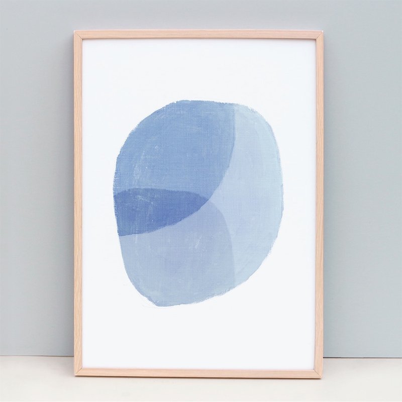 Fine Art Print Abstract Bedroom Art, Cornflower Blue - Still (Unframed)
