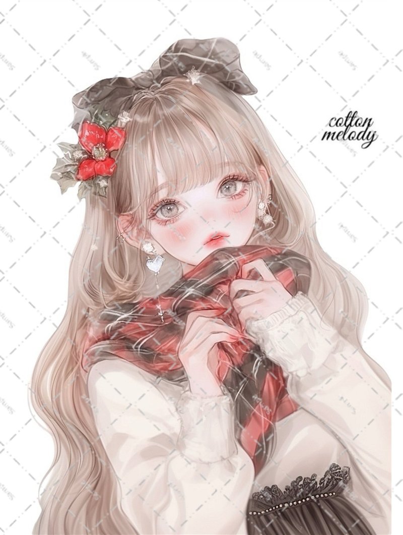 original sticker no.7149 人物ステッカー オリジナルステッカー 人物ステッカー 女の子ステッカー オリジナル人物ステッカー - 貼紙 - 紙
