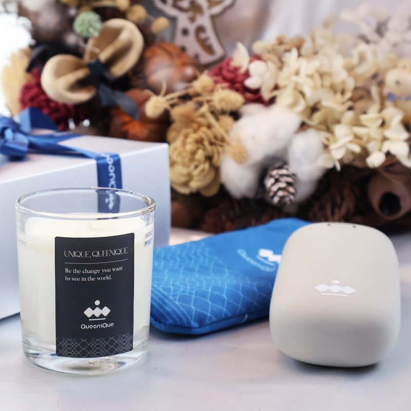 【QueeniQue】冬日微光禮盒- 香氛蠟燭 × 暖手寶 - 香氛蠟燭/燭台 - 其他材質